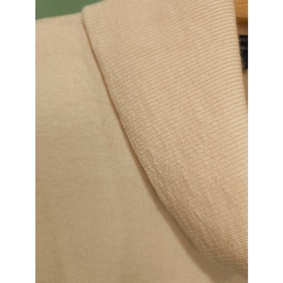 Talbots Pure Merino Wool Cowl Neck Sweater, Cream, Size L - Picture 2 of 4